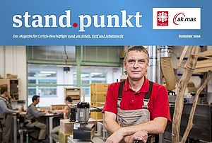 Aktuelle Ausgabe des Magazins stand.punkt der AK-MAS